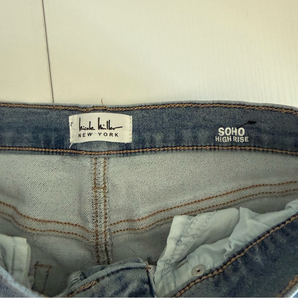 Nicole Miller Soho High Rise Denim Shorts - Picture 2 of 6
